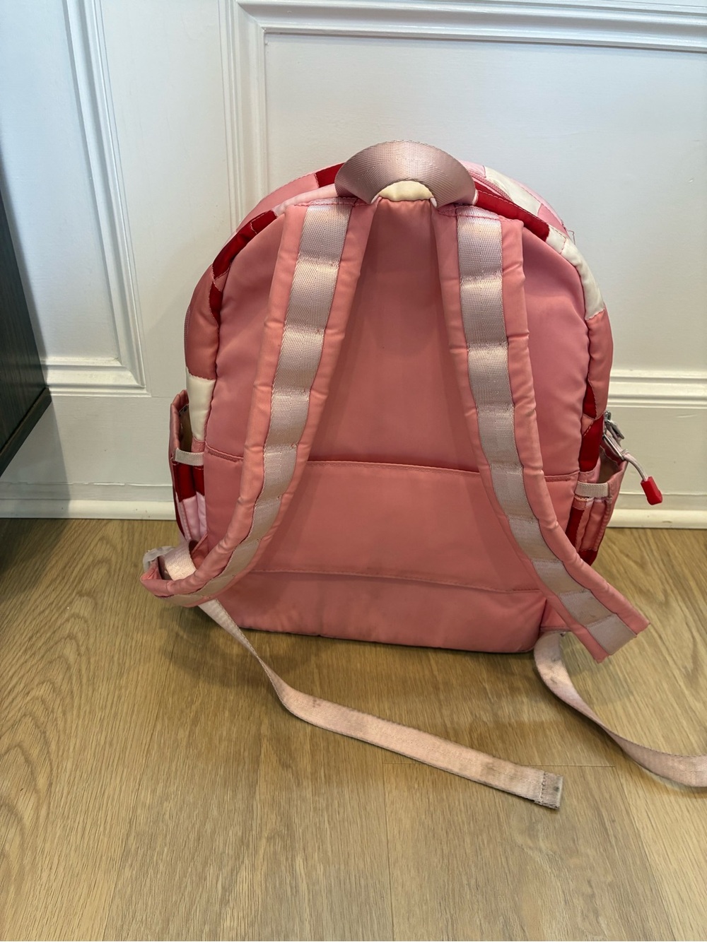 STATE Pink, Red & Cream Patchwork Nylon Backpack - Picture 5 of 8